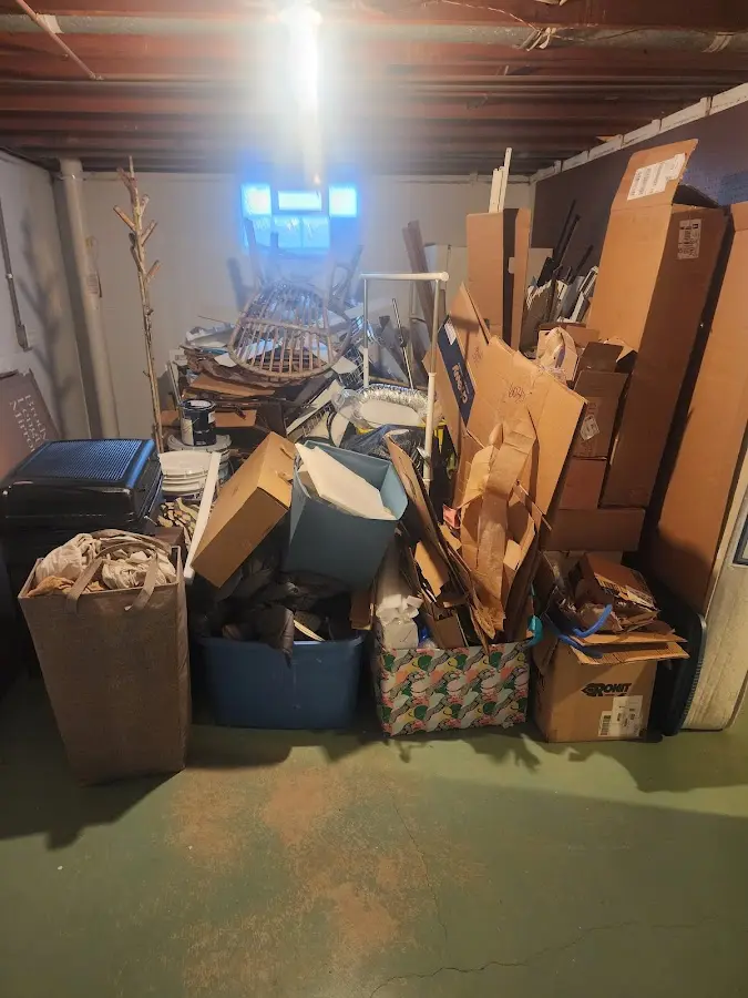 Roll-off dumpster container at job site for Roll Off Dumpster Rental in Preston